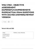 WGU C963 - OBJECTIVE ASSESSEMENT &lpar;SUPERSET&rpar;&sol;COMPREHENSIVE GUIDE&sol;ACTUAL EXAM QUESTIONS WITH SOLVED ANSWERS&sol;NEWEST VERSION