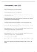 Coast guard exam 2023 actual exam questions with 100&percnt; correct detailed answers&period;