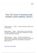 Psyc 351 Exam 4 Questions And Answers Latest Updates &lpar;2025&rpar;&excl;&excl;