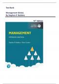 TEST BANK For Management Global&comma; 15th Edition By Stephen P&period; Robbins&comma; Verified Chapters 1 - 18&vert;&vert; NB&colon;RATIONLAES&vert;&vert;Latest Update