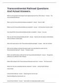 Transcontinental Railroad Questions And Actual Answers&period;