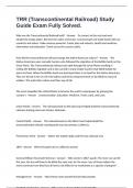 TRR &lpar;Transcontinental Railroad&rpar; Study Guide Exam Fully Solved&period;