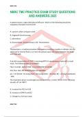 NBRC TMC PRACTICE EXAM STUDY QUESTIONS AND ANSWERS 2025