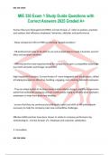 MIE 330 Exam 1 Study Guide Questions with Correct Answers 2025 Graded A&plus;