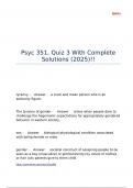 Psyc 351&comma; Quiz 3 With Complete Solutions &lpar;2025&rpar;&excl;&excl;