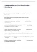 Captains License Final Test Review Questions And 100&percnt; Correct Answers Guaranteed Pass&period;
