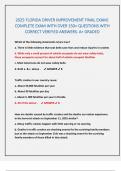 2025 FLORIDA DRIVER IMPROVEMENT FINAL EXAM&vert; COMPLETE EXAM WITH OVER 150&plus; QUESTIONS WITH CORRECT VERIFIED ANSWERS&period; A&plus; GRADED 