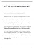 AHS 120 Basic Life Support Final Exam Questions and Answers