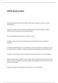 AHS Final Exam Questions with Correct Answers &vert;UPDATED