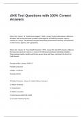 AHS Test Questions with 100&percnt; Correct Answers