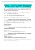 Genesys Cloud CX&colon; Quality Management Test Questions With Passed Solutions