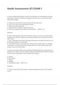 Test Bank for Health Assessment ATI Exam 1 &ndash; Practice Questions and Answers