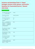 Anatomy and physiology Exam 4 &sol; Expert Strategies&comma; Review of Key Quizzes&comma; and Practice Questions for Guaranteed Success &sol; Newest 2025&sol;2026&period;  