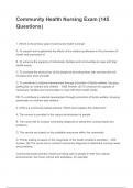 Test Bank for Community Health Nursing Exam &ndash; 145 Practice Questions with Answers