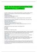NUR 192 P2 EXAM QUESTIONS AND ANSWERS ALL CORRECT 