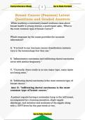 Breast Cancer &lpar;Pearson&rpar; Latest  Questions and Graded Answers 
