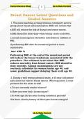 Breast Cancer Latest Questions and  Graded Answers