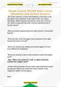 Breast Cancer NCLEX Style Latest  Questions and Graded Answers 