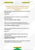 Breast Care Nurse Certification  Latest Questions and Graded  Answers 