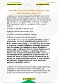 Breast disorders Latest Questions  and Graded Answers 