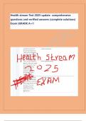 Health stream Test 2025 update comprehensive  questions and verified answers &lpar;complete solutions&rpar;  Exam &vert;GRADE A&plus;&excl;&excl;