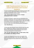 CMS Fundamentals Practice A  Latest Questions and Graded  Answers 