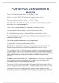 NUR 430 PEDS Exam Questions &  answers