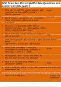 BOP State Test Review &lpar;2025-2026&rpar; Questions and answers already passed
