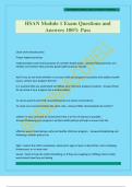 HSAN Module 1 Exam Questions and Answers 100&percnt; Pass