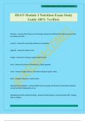 HSAN Module 3 Nutrition Exam Study Guide 100&percnt; Verified&period;