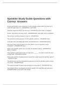 Sprinkler Study Guide Questions with Correct  Answers