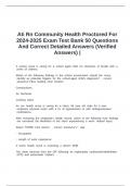 Ati Rn Community Health Proctored For 2024-2025 Exam Test Bank 50 Questions And Correct Detailed Answers &lpar;Verified Answers&rpar; &vert;