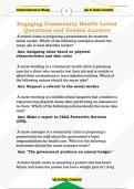 Engaging Community Health ATI  Latest Questions and Graded  Answers 