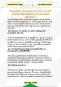 Engaging Community Health ATI Latest Questions and Graded Answers