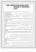 FNP PREDICTOR EXAM WITH CORRECT ANSWERS 2025