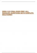 DMSU 210 FINAL EXAM PREP &lpar;ALL MODULES&rpar; QUESTIONS WITH COMPLETE SOLUTIONS&excl;&excl;