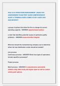 WGU C215 OPERATIONS MANAGEMENT EXAMS 2024&2025