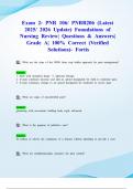 Exam 2&colon; PNR 106&sol; PNR106 &lpar;Latest 2025&sol; 2026 Update&rpar; Foundations of Nursing Review&vert; Questions & Answers&vert; Grade A&vert; 100&percnt; Correct &lpar;Verified Solutions&rpar;- Fortis