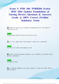 Exam 3&colon; PNR 106&sol; PNR106 &lpar;Latest 2025&sol; 2026 Update&rpar; Foundations of Nursing Review&vert; Questions & Answers&vert; Grade A&vert; 100&percnt; Correct &lpar;Verified Solutions&rpar;- Fortis
