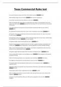 Texas Commercial Rules test