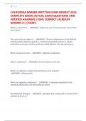 CALIFORNIA BARBER WRITTEN EXAM NEWEST 2025 COMPLETE EXAM&vert; ACTUAL EXAM QUESTIONS AND VERIFIED ANSWERS &lpar;100&percnt; CORRECT&rpar; ALREADY GRADED A&plus;&vert;&vert; NEW&excl;&excl;