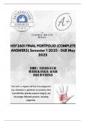 HSY2601 FINAL PORTFOLIO &lpar;COMPLETE ANSWERS&rpar; Semester 1 2025 - DUE May 2025 &semi;100&percnt; trusted&comma; comprehensive and complete reliable solution with clear explanation