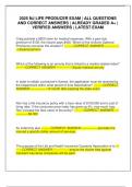 2025 NJ LIFE PRODUCER EXAM &vert; ALL QUESTIONS AND CORRECT ANSWERS &vert; ALREADY GRADED A&plus; &vert; VERIFIED ANSWERS &vert; LATEST EXAM