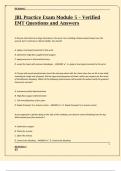 JBL Practice Exam Module 5 &ndash; Verified EMT Questions and Answers