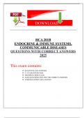 HCA201B ENDOCRINE & IMMUNE SYSTEMS&comma; COMMUNICABLE DISEASES QUESTIONS WITH CORRECT ANSWERS 2025