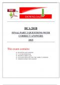 HCA 201B FINAL PART 2 QUESTIONS WITH CORRECT ANSWERS 2025