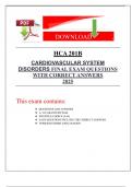 HCA 201B CARDIOVASCULAR SYSTEM DISORDERS FINAL EXAM QUESTIONS WITH CORRECT ANSWERS 2025