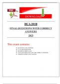HCA 201B FINAL QUESTIONS WITH CORRECT ANSWERS 2025