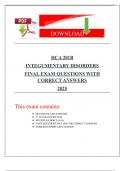 HCA 201B INTEGUMENTARY DISORDERS FINAL EXAM QUESTIONS WITH CORRECT ANSWERS 2025