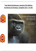 Test Bank For Evolutionary Analysis 5th Edition By Herron & Freeman&comma; Complete &lpar;Ch 1 To 20&rpar; In PDF